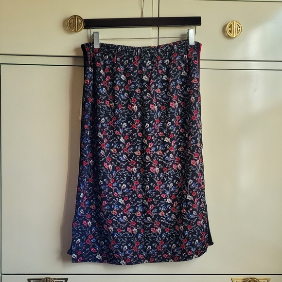 New Anthropologie Striped Floral Pencil Skirt by Current Air Size L - Picture 4 of 8
